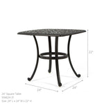 Biscayne 24" Square Table