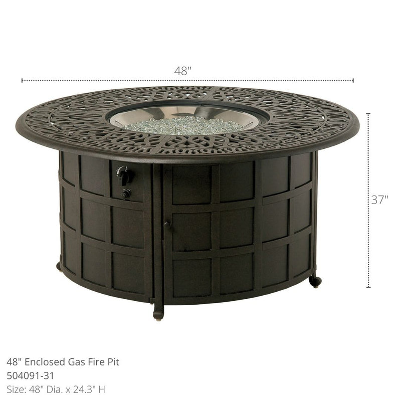 Biscayne 48" Enclosed Gas Fire Pit
