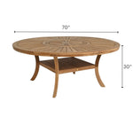 Komodo 70" Round Table with Shelf