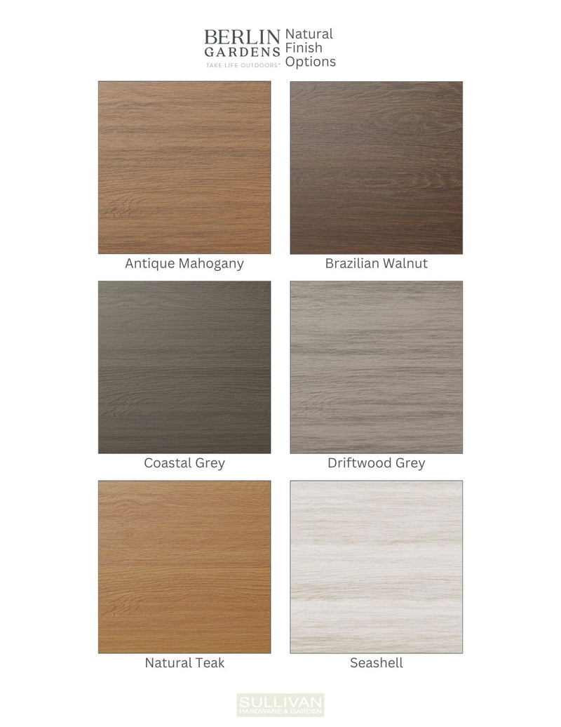 Berlin Gardens Natural Finish Options