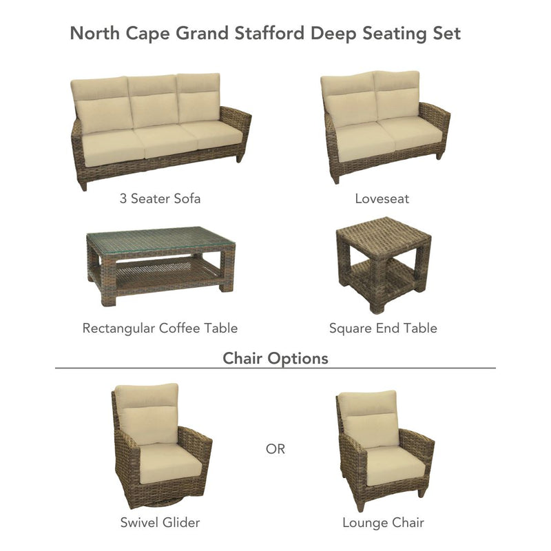 Grand Stafford Deep Seating Set (5 Piece Set)