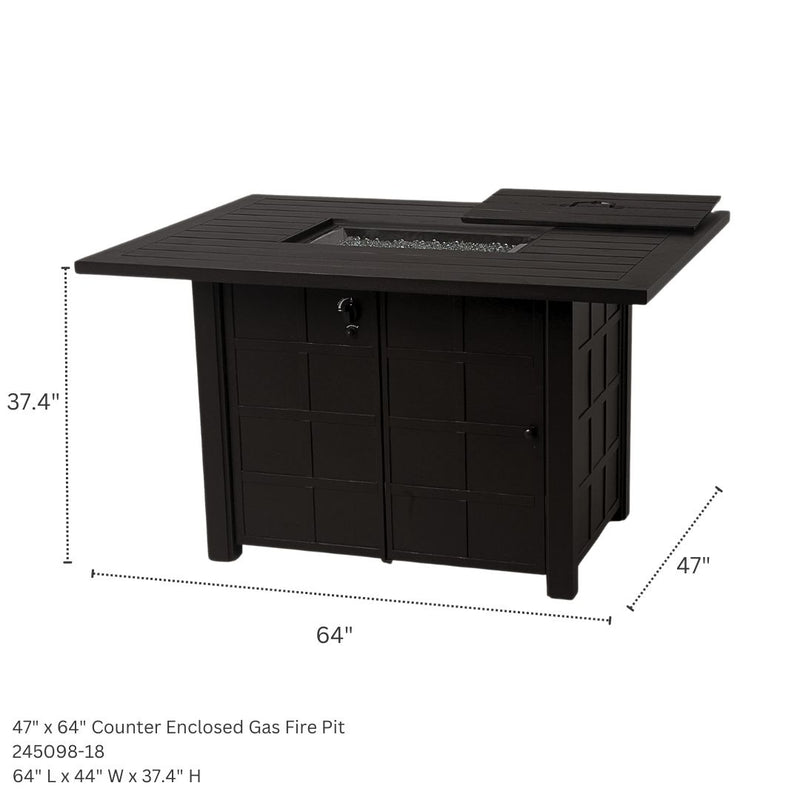 Sherwood 47" x 64" Counter Fire Table