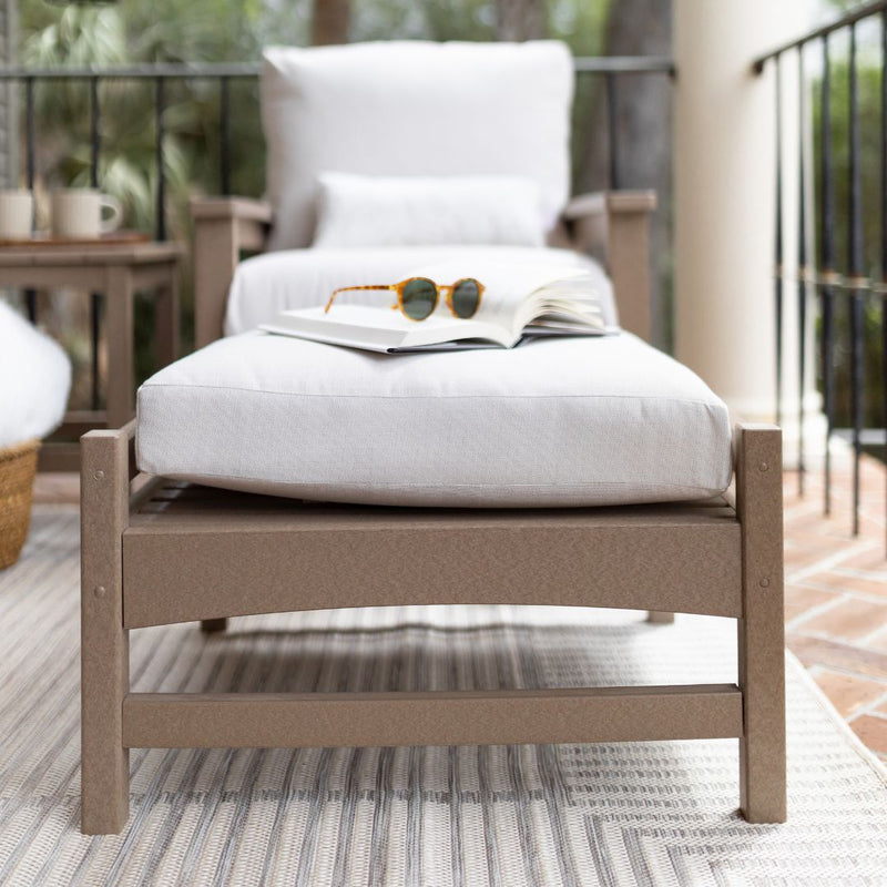 Berlin Gardens Camden Club Chair and Ottoman in Weatherwood