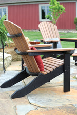 Comfo Back Adirondack Chair - Antique Mahogany on Black