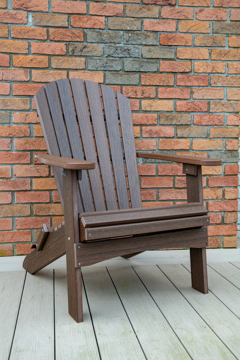 Berlin Gardens Comfo Back Folding Adirondack Chair - Brazilian Walnut