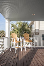 Berlin Gardens Comfo Back XT Chairs and Tete-a-Tete - Natural Teak on White