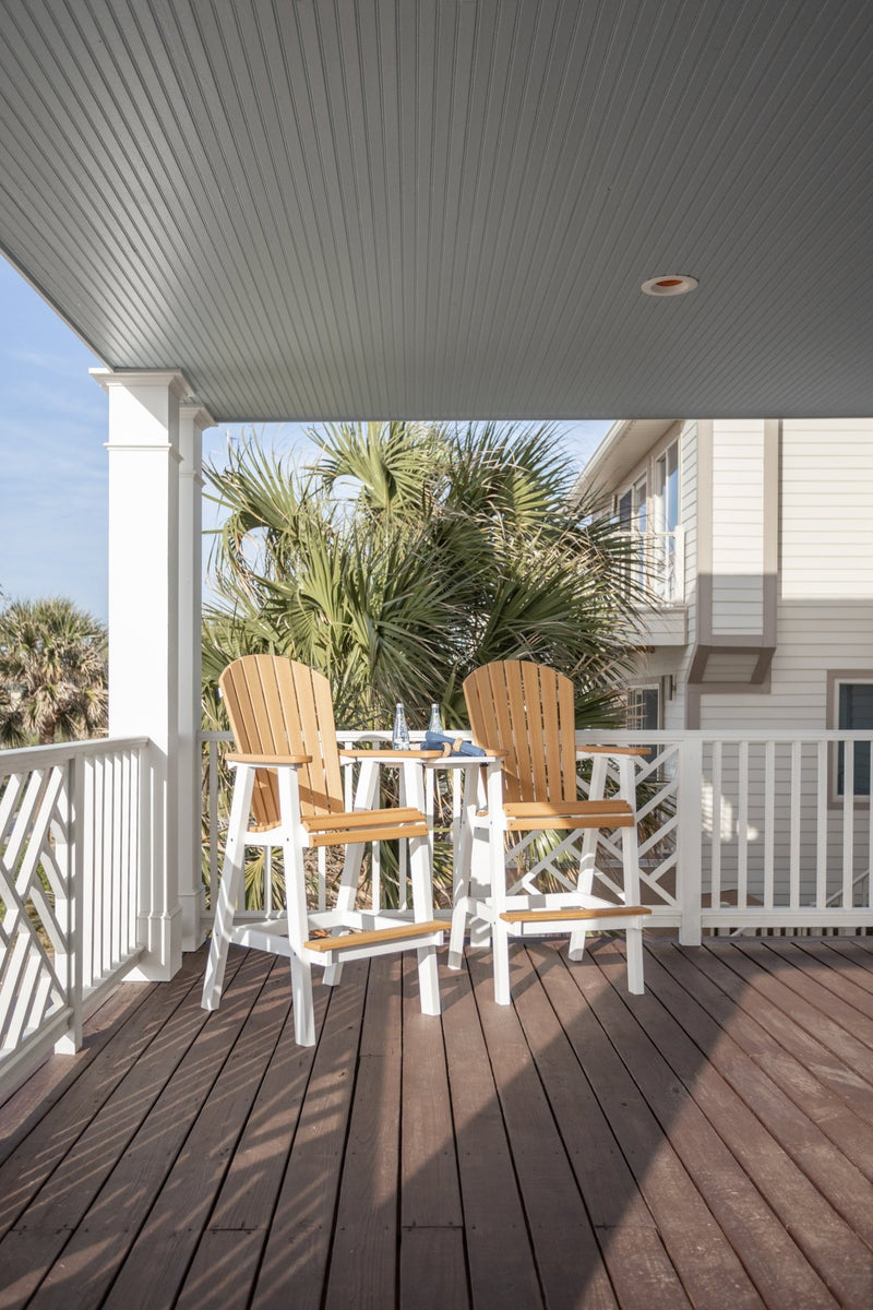Berlin Gardens Comfo Back XT Chairs and Tete-a-Tete - Natural Teak on White