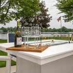 Berlin Gardens Donoma 42" x 54" Rectangular Fire Table Bar - White