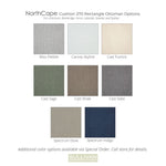 Diagram of cushion 270 color options for North Cape patio furniture - 8 total options