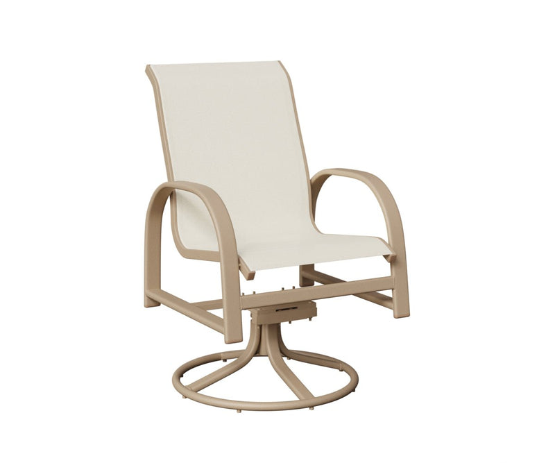 Murphy Sling Swivel Rocker Dining Chair in Sahara Speckle and Sailing Salt