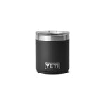 Yeti Rambler 10oz Lowball Tumbler 2.0 in Black with white background