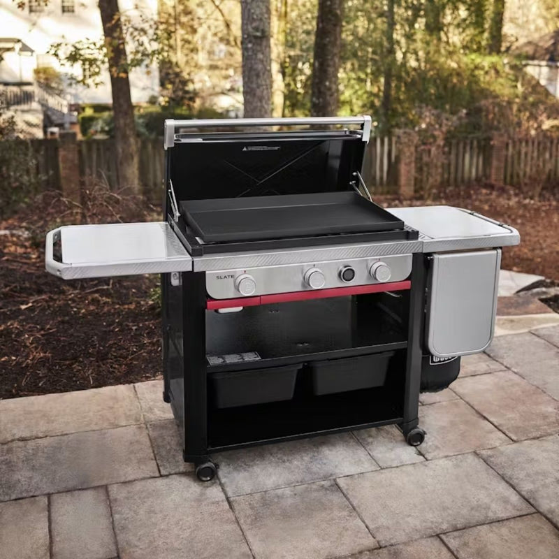Slate 30" Rust - Resistant Griddle with Extendable Side Table - Sullivan Hardware & Garden