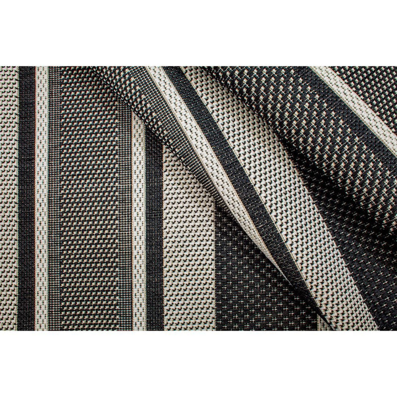 SoHo Textured Stripe Black Indoor/Outdoor Rug - Sullivan Hardware & Garden