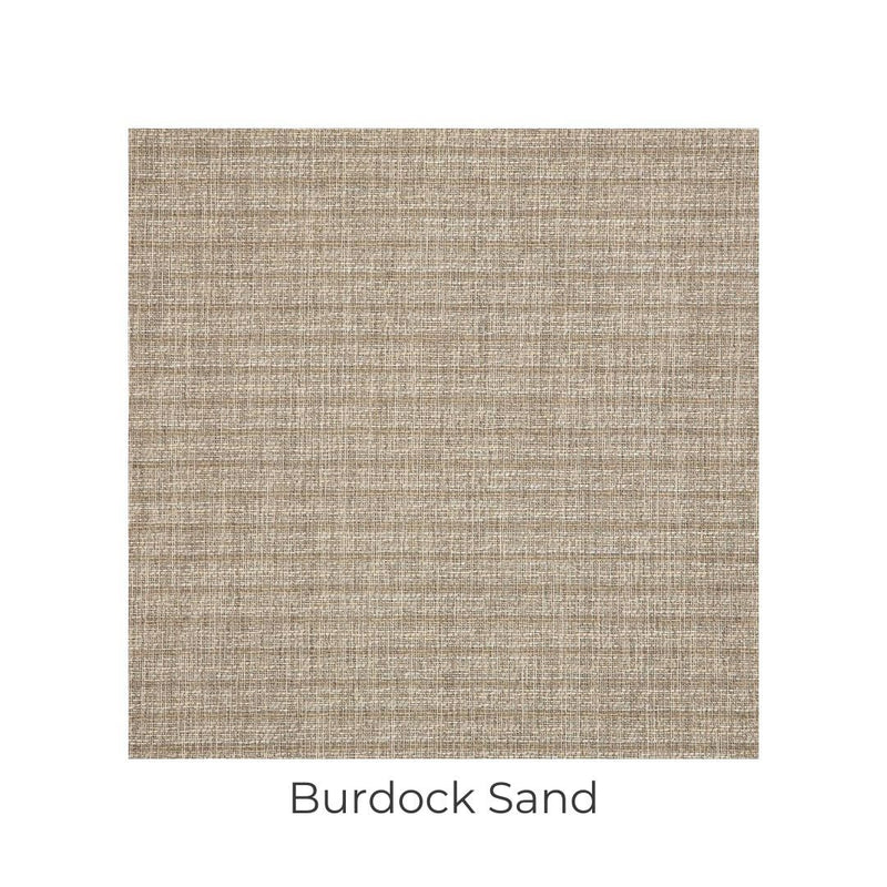 Swatch sample of Burdock Sand Sunbrella sling fabric