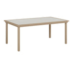 Vida 44" x 73" Dining Table in Sahara Speckle with White Poly Top