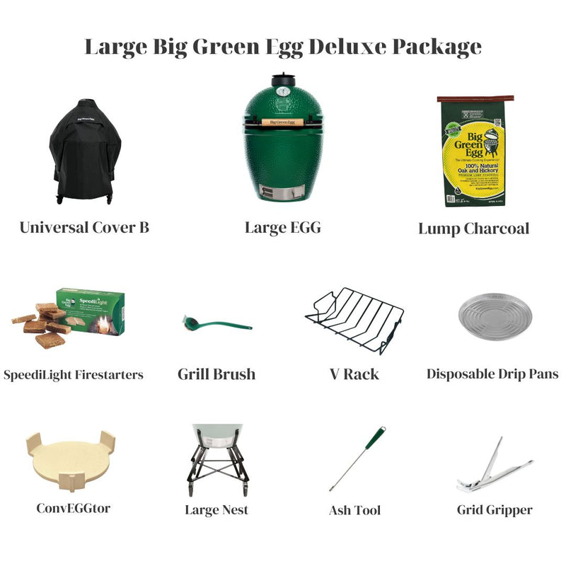 Large Big Green Egg Deluxe Package