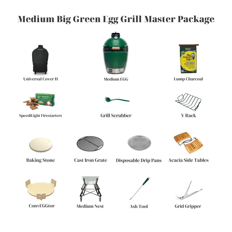Medium Big Green Egg Grill Master Package
