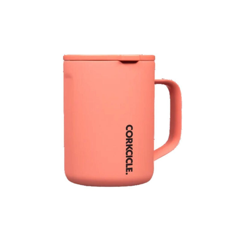 Corkcicle Neon Lights Coffee Mug Coral 16oz - Sullivan Hardware & Garden