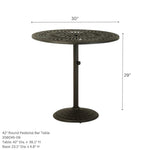 Hanamint Mayfair 42" Round Pedestal Bar Table - Sullivan Hardware & Garden