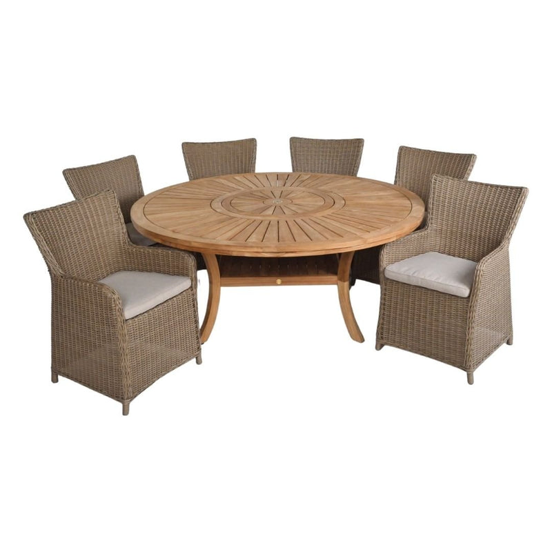Komodo 70" Round Dining Set (7 Piece Set) - Sullivan Hardware & Garden