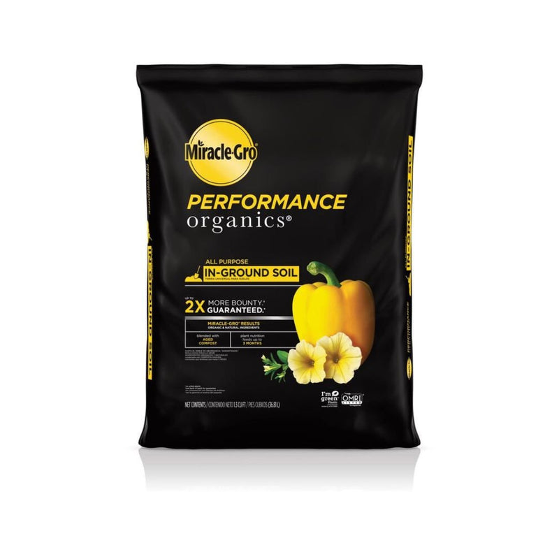 Miracle Gro Performace Organics In-Ground Soil - 1.33 Cubic Foot - Sullivan Hardware & Garden