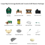 XL Big Green Egg Hardwood Acacia Table Grill Master Package - Sullivan Hardware & Garden